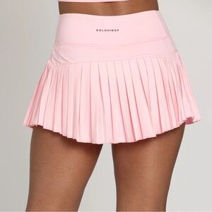Soft Pink Goldhinge pleated tennis skirt